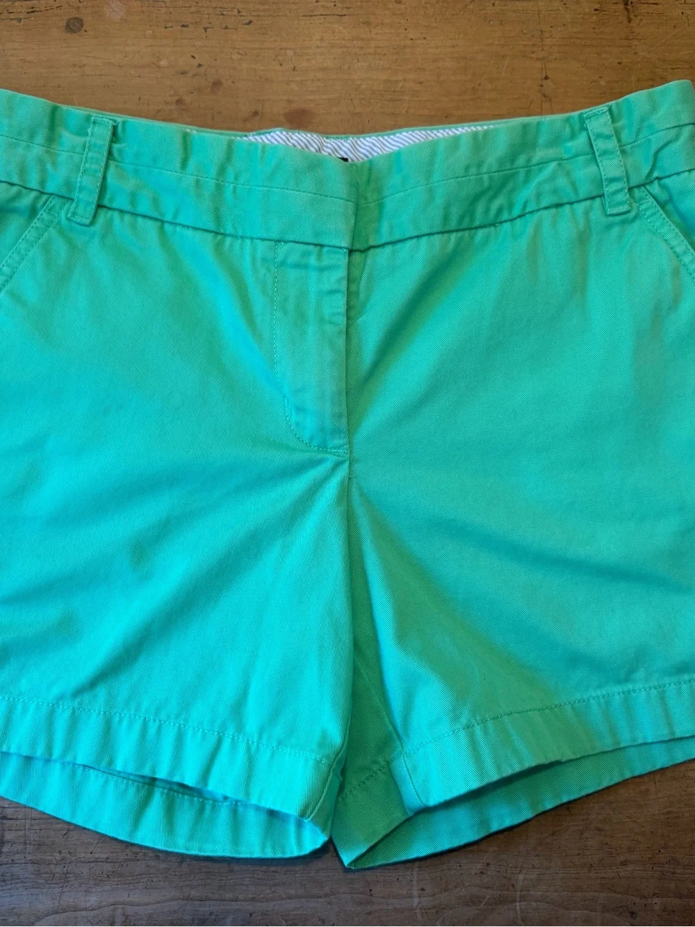 J. Crew Bright Mint Green Chino Shorts